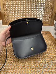 Colestore Celine Duo Wallet On Strap In Shiny Calfskin Black 20x13x6cm - 3