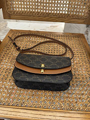 Colestore Celine Duo Wallet On Strap In Triomphe Canvas and Calfskin 20x13x6cm - 3