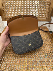 Colestore Celine Duo Wallet On Strap In Triomphe Canvas and Calfskin 20x13x6cm - 2
