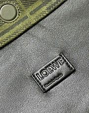Colestore Loewe Medium Flamenco Purse in Tartan Suede Green 30x10.5x20cm - 2