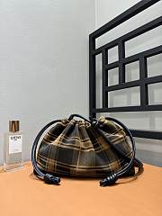 Colestore Loewe Medium Flamenco purse in tartan suede Brown 30x10.5x20cm - 1