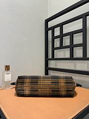 Colestore Loewe Medium Flamenco purse in tartan suede Brown 30x10.5x20cm - 5