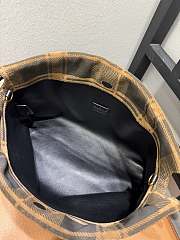Colestore Loewe Medium Flamenco purse in tartan suede Brown 30x10.5x20cm - 4