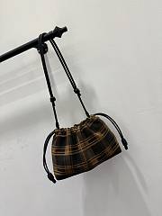 Colestore Loewe Medium Flamenco purse in tartan suede Brown 30x10.5x20cm - 3