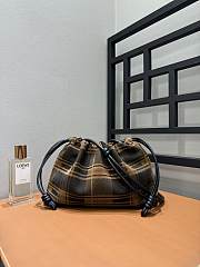 Colestore Loewe Medium Flamenco purse in tartan suede Brown 30x10.5x20cm - 2