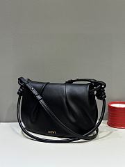 Colestore Loewe Leather Paseo Satchel Bag In Black 25x17x8cm - 5