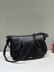 Colestore Loewe Leather Paseo Satchel Bag In Black 25x17x8cm - 2