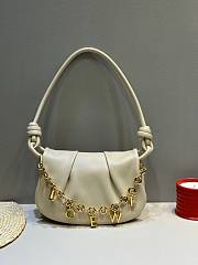 Colestore Loewe Leather Paseo Satchel Bag In Ivory 25x17x8cm - 1