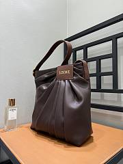 Colestore Loewe Draped Tote in Mellow Nappa Lambskin Brown 29x13x30cm - 6
