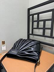 Colestore Loewe Draped Tote in Mellow Nappa Lambskin Black 29x13x30cm - 4