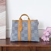 Colestore Louis Vuitton Weekend Tote Damier Denim 3D in Blue Denim 43x14x33cm - 2