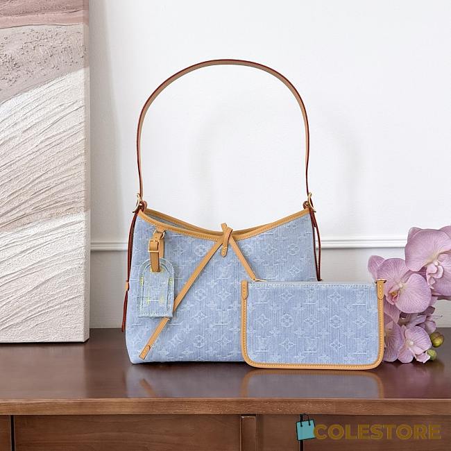 Colestore Louis Vuitton Carry All PM Blue Denim 29x24x12cm - 1