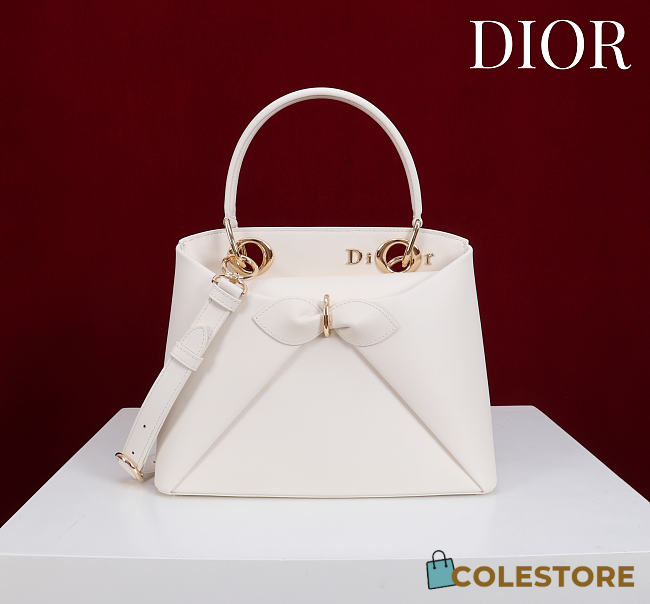 Colestore Dior Cigale Bag White 28x10x22cm - 1