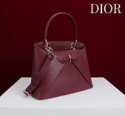 Colestore Dior Cigale Bag Burgundy 28x10x22cm - 5