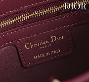 Colestore Dior Cigale Bag Burgundy 28x10x22cm - 3