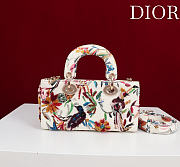 Colestore Dior Small Christian Dior Lady D-Joy with a Multi-Colored Floral and Bird Print 22x12x6.5cm - 5