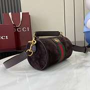 Colestore Gucci Ophidia Mini Bag Dark Brown Suede 18.5x11x11cm - 6