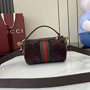 Colestore Gucci Ophidia Mini Bag Dark Brown Suede 18.5x11x11cm - 5