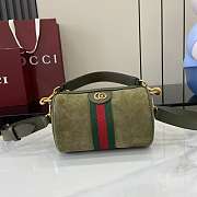 Colestore Gucci Ophidia Mini Bag Dark Green Suede 18.5x11x11cm - 1