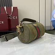Colestore Gucci Ophidia Mini Bag Dark Green Suede 18.5x11x11cm - 6