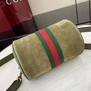 Colestore Gucci Ophidia Mini Bag Dark Green Suede 18.5x11x11cm - 5