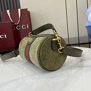Colestore Gucci Ophidia Mini Bag Dark Green Suede 18.5x11x11cm - 4