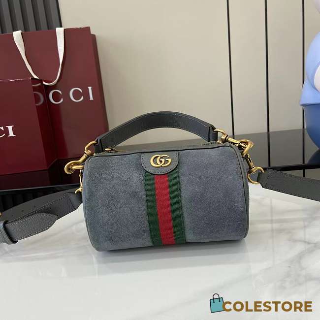 Colestore Gucci Ophidia Mini Bag Dark Grey Suede 18.5x11x11cm - 1