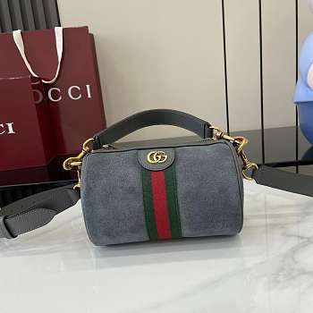 Colestore Gucci Ophidia Mini Bag Dark Grey Suede 18.5x11x11cm