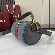 Colestore Gucci Ophidia Mini Bag Dark Grey Suede 18.5x11x11cm - 4
