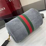 Colestore Gucci Ophidia Mini Bag Dark Grey Suede 18.5x11x11cm - 3