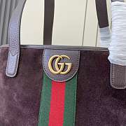 Colestore Gucci Ophidia Medium Tote Bag Dark Brown Suede 36x30x12.5cm - 2