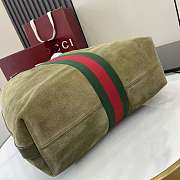 Colestore Gucci Ophidia Medium Tote Bag Dark Green Suede 36x30x12.5cm - 2