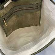 Colestore Gucci Ophidia Medium Tote Bag Dark Green Suede 36x30x12.5cm - 3