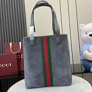 Colestore Gucci Ophidia Medium Tote Bag Dark Grey Suede 36x30x12.5cm - 6