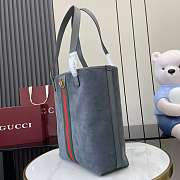 Colestore Gucci Ophidia Medium Tote Bag Dark Grey Suede 36x30x12.5cm - 5