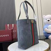 Colestore Gucci Ophidia Medium Tote Bag Dark Grey Suede 36x30x12.5cm - 4