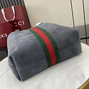 Colestore Gucci Ophidia Medium Tote Bag Dark Grey Suede 36x30x12.5cm - 3