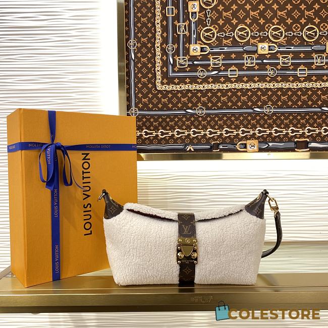 Colestore Louis Vuitton Pochette Mia Fur White M26245 4.5 x 8 x 22cm - 1