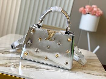 Colestore Louis Vuitton Capucines BB Features a Metallic Silver 27x18x9cm