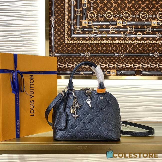 Colestore Louis Vuitton Alma BB Monogram Empreinte Navy M26686 23.5x17.5x11.5cm - 1
