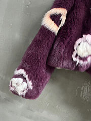 Colestore Fendi Fox Fur Jacket with Flower Appliques - 2