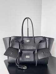 Colestore Balenciaga Bel Air Carry All Bag Medium in Black Smooth Calfskin, Aged-silver Hardware 37x28x17cm - 1