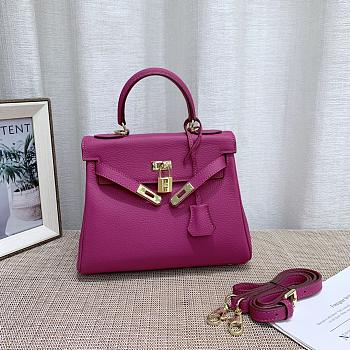 Colestore Hermes Kelly in Fuchsia Togo Leather Gold Hardware (Custom-made to your requested size)