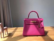 Colestore Hermes Kelly in Fuchsia Togo Leather Gold Hardware (Custom-made to your requested size) - 2