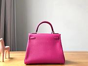 Colestore Hermes Kelly in Fuchsia Togo Leather Gold Hardware (Custom-made to your requested size) - 3