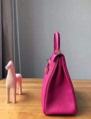 Colestore Hermes Kelly in Fuchsia Togo Leather Gold Hardware (Custom-made to your requested size) - 4