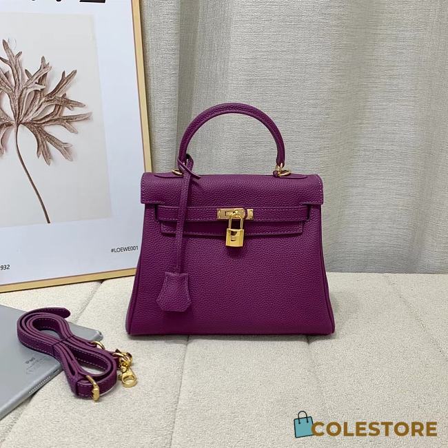 Colestore Hermes Kelly in Purple Togo Leather Gold Hardware (Custom-made to your requested size) - 1