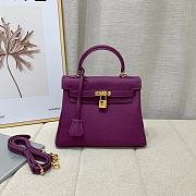 Colestore Hermes Kelly in Purple Togo Leather Gold Hardware (Custom-made to your requested size) - 1