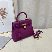 Colestore Hermes Kelly in Purple Togo Leather Gold Hardware (Custom-made to your requested size) - 2