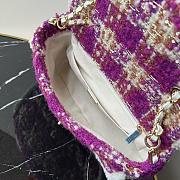 Colestore Chanel Large Flap Bag Tweed, Shearling Lambskin & Gold-Tone Metal  Fuschia, Pink, Beige & Brown 26.5x16.5x9cm - 6